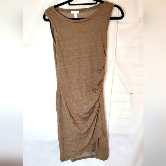 Leith Dress With Ruched Side in Size Small in Greige - Picture 1 of 4